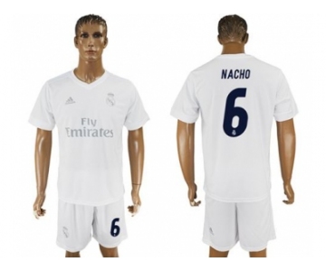 Real Madrid #6 Nacho Marine Environmental Protection Home Soccer Club Jersey