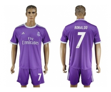 Real Madrid #7 Ronaldo Away Soccer Club Jersey 5