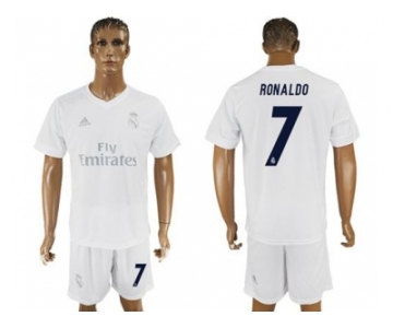 Real Madrid #7 Ronaldo Marine Environmental Protection Home Soccer Club Jersey