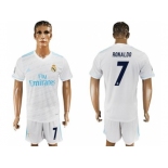 Real Madrid #7 Ronaldo White Home Soccer Club Jersey 2