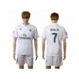 Real Madrid #7 Ronaldo White Home Soccer Club Jersey5