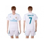 Real Madrid #7 Ronaldo White Home Soccer Club Jersey