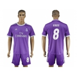 Real Madrid #8 Kroos Away Soccer Club Jersey 5