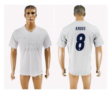 Real Madrid #8 Kroos Marine Environmental Protection Home Soccer Club Jersey 1