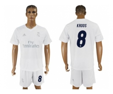 Real Madrid #8 Kroos Marine Environmental Protection Home Soccer Club Jersey