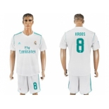 Real Madrid #8 Kroos White Home Soccer Club Jersey 1