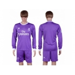 Real Madrid Blank Away Long Sleeves Soccer Club Jersey 1