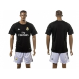 Real Madrid Blank Black Goalkeeper Soccer Club Jersey 1