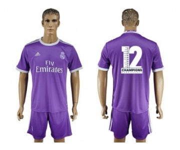 Real Madrid Blank Champions Away Soccer Club Jersey