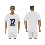 Real Madrid Blank Champions White Soccer Club Jersey