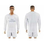 Real Madrid Blank Marine Environmental Protection Home Long Sleeves Soccer Club Jersey