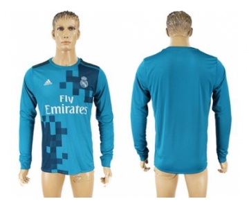 Real Madrid Blank Sec Away Long Sleeves Soccer Club Jersey