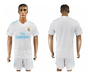 Real Madrid Blank White Home Soccer Club Jersey 3