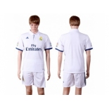 Real Madrid Blank White Home Soccer Club Jersey 4