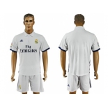 Real Madrid Blank White Home Soccer Club Jersey5