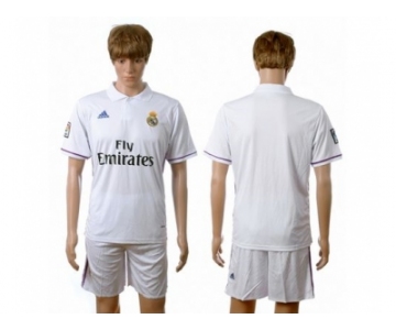 Real Madrid Blank White Home Soccer Club Jersey6