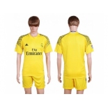 Real Madrid Blank Yellow Goalkeeper Soccer Club Jersey