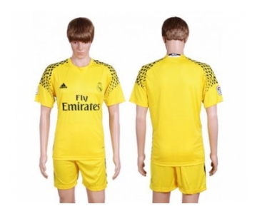 Real Madrid Blank Yellow Goalkeeper Soccer Club Jersey