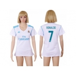 Women's Real Madrid #7 Ronaldo Home Soccer Club Jersey