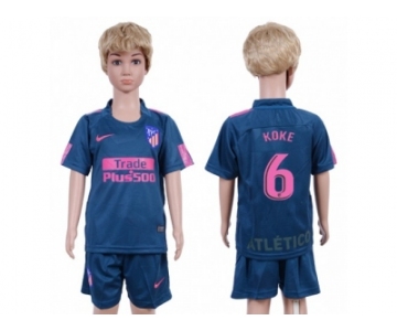 Atletico Madrid #6 Koke Sec Away Kid Soccer Club Jersey