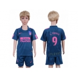 Atletico Madrid #9 F.Torres Sec Away Kid Soccer Club Jersey