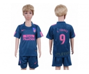 Atletico Madrid #9 F.Torres Sec Away Kid Soccer Club Jersey