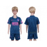 Atletico Madrid Blank Sec Away Kid Soccer Club Jersey