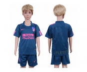 Atletico Madrid Blank Sec Away Kid Soccer Club Jersey