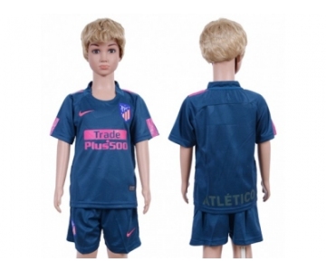 Atletico Madrid Blank Sec Away Kid Soccer Club Jersey