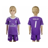 Real Madrid #1 Casillas Away Kid Soccer Club Jersey