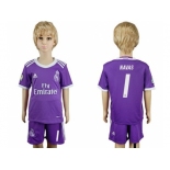 Real Madrid #1 Navas Away Kid Soccer Club Jersey1