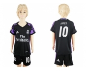 Real Madrid #10 James Black Kid Soccer Club Jersey