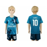 Real Madrid #10 James Sec Away Kid Soccer Club Jersey