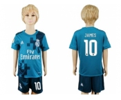 Real Madrid #10 James Sec Away Kid Soccer Club Jersey