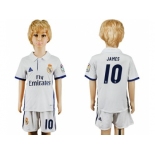 Real Madrid #10 James White Home Kid Soccer Club Jersey1