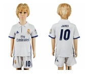 Real Madrid #10 James White Home Kid Soccer Club Jersey1