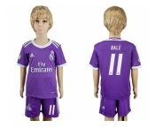 Real Madrid #11 Bale Away Kid Soccer Club Jersey2