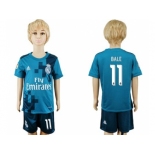 Real Madrid #11 Bale Sec Away Kid Soccer Club Jersey