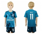 Real Madrid #11 Bale Sec Away Kid Soccer Club Jersey