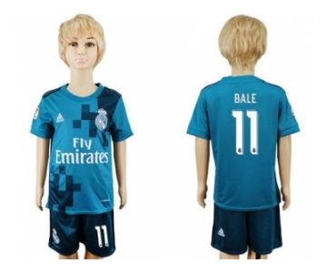 Real Madrid #11 Bale Sec Away Kid Soccer Club Jersey