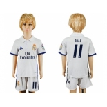 Real Madrid #11 Bale White Home Kid Soccer Club Jersey1