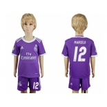 Real Madrid #12 Marcelo Away Kid Soccer Club Jersey2