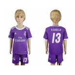 Real Madrid #13 K.Casilla Away Kid Soccer Club Jersey1