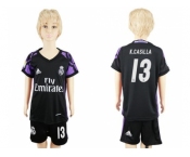 Real Madrid #13 K.Casilla Black Kid Soccer Club Jersey