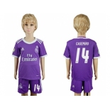 Real Madrid #14 Casemiro Away Kid Soccer Club Jersey1