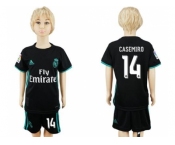 Real Madrid #14 Casemiro Away Kid Soccer Club Jersey