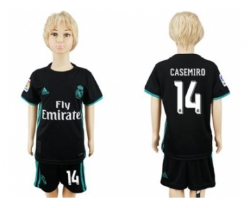 Real Madrid #14 Casemiro Away Kid Soccer Club Jersey