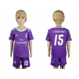 Real Madrid #15 F.Coentrao Away Kid Soccer Club Jersey1