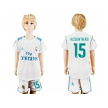 Real Madrid #15 F.Coentrao White Home Kid Soccer Club Jersey