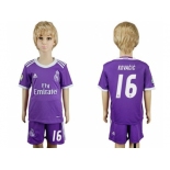 Real Madrid #16 Kovacic Away Kid Soccer Club Jersey1